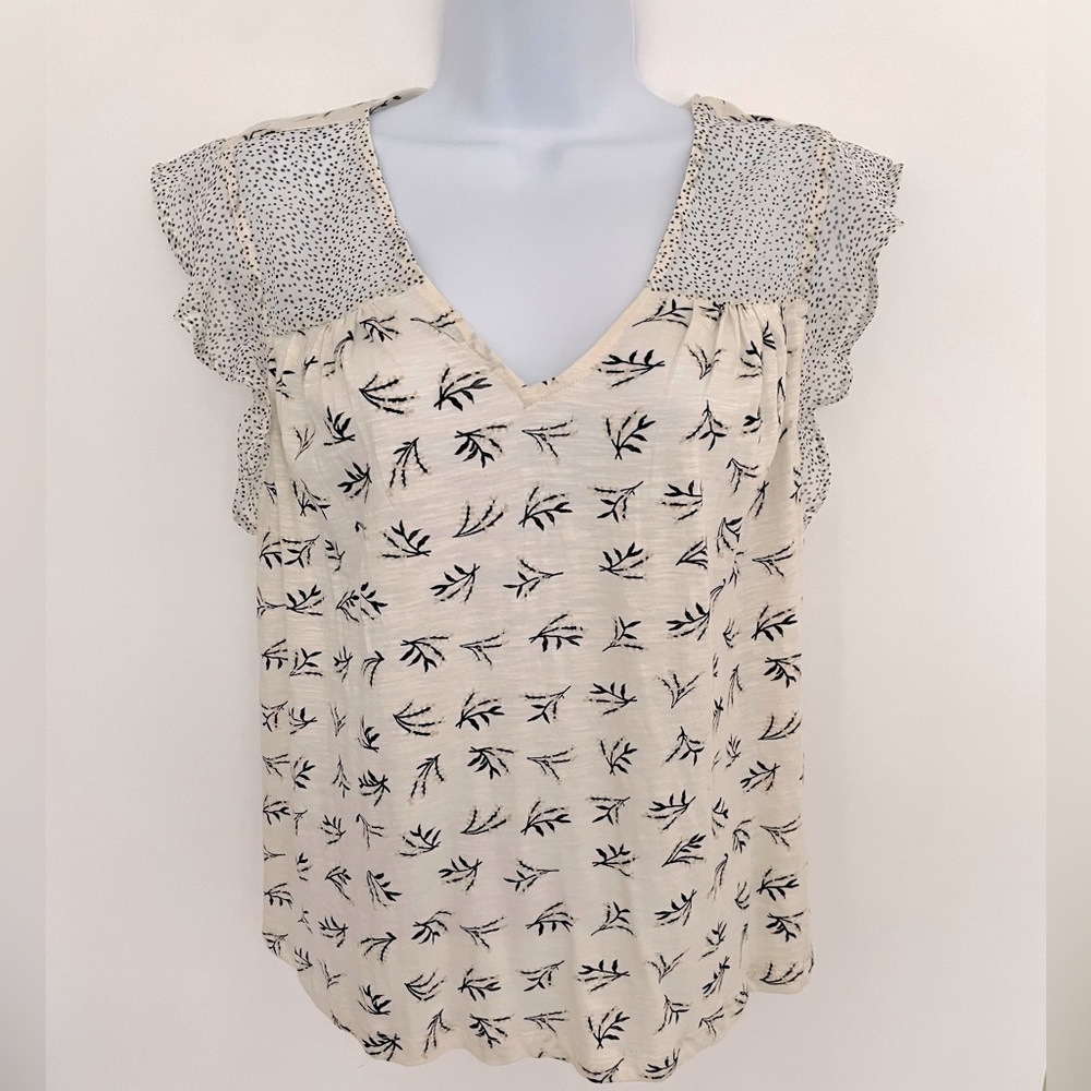 Lucky Brand Leaf Print Top